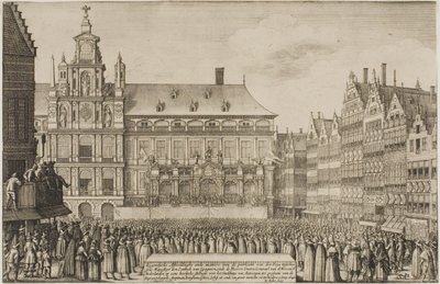 Proclamação do Tratado de Münster de Wenceslaus Hollar