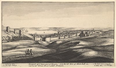 Prospecto da parte inferior de Tânger, ca. 1670 de Wenceslaus Hollar