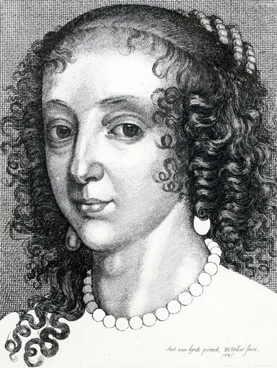 Rainha Henrietta Maria, 1641 de Wenceslaus Hollar
