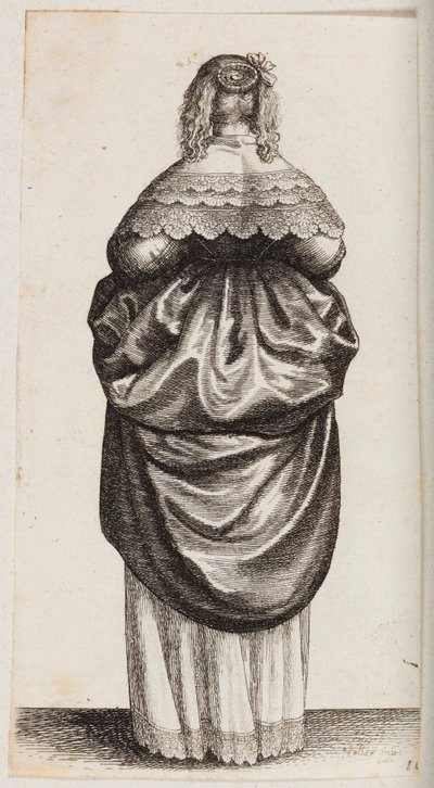Mulher vista de costas de Wenceslaus Hollar