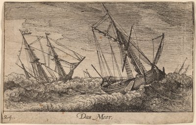 Cena do mar de Wenceslaus Hollar