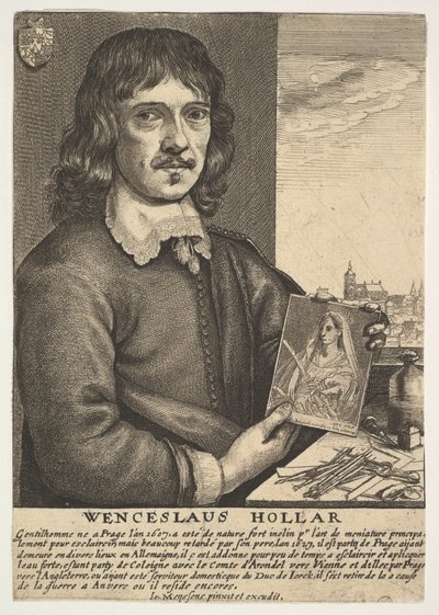 Auto-retrato, século XVII. de Wenceslaus Hollar