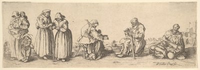 Seis homens e mulheres mendigos, 1630. de Wenceslaus Hollar