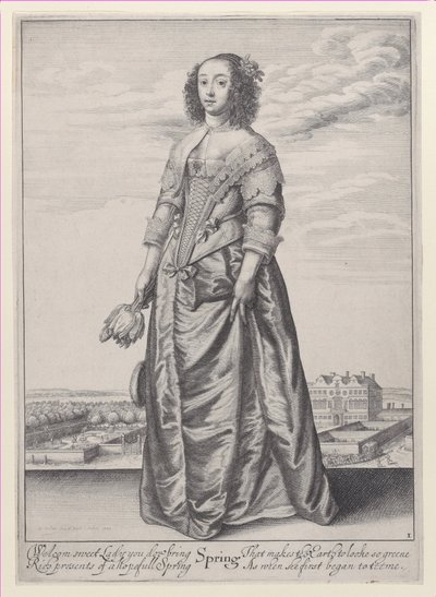 Primavera, de The Seasons, 1643-44., 1643-44. de Wenceslaus Hollar