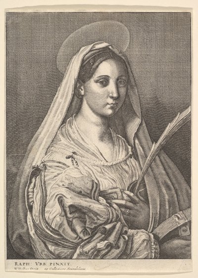 Santa Catarina de Alexandria, 1644-52. de Wenceslaus Hollar