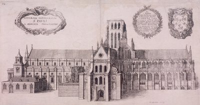 Catedral de São Paulo antiga, Londres, 1656 de Wenceslaus Hollar