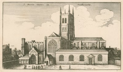 Igreja do St Saviour, Southwark, Londres de Wenceslaus Hollar