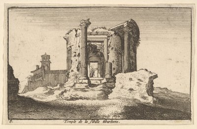 Templo da Tiburtine Sybil, 1650. de Wenceslaus Hollar
