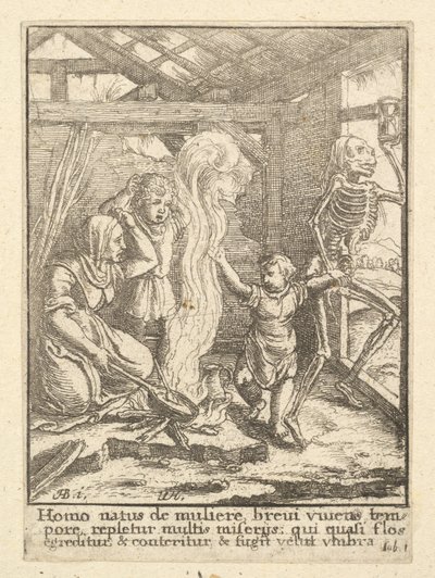 A Criança, da Dança da Morte, 1651. de Wenceslaus Hollar