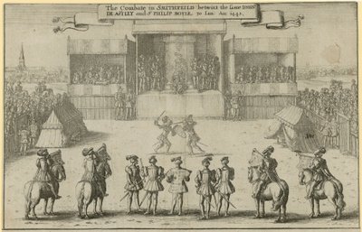O Combate em Smithfield entre o mesmo John de Astley e Sir Philip Boyle de Wenceslaus Hollar
