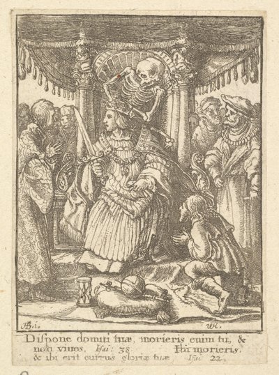 O Imperador, da Dança da Morte, 1651. de Wenceslaus Hollar
