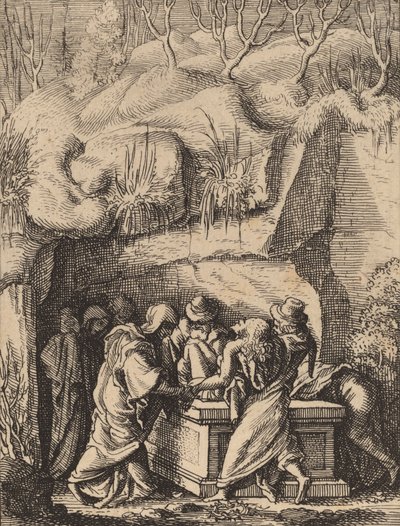 O Sepultamento. de Wenceslaus Hollar