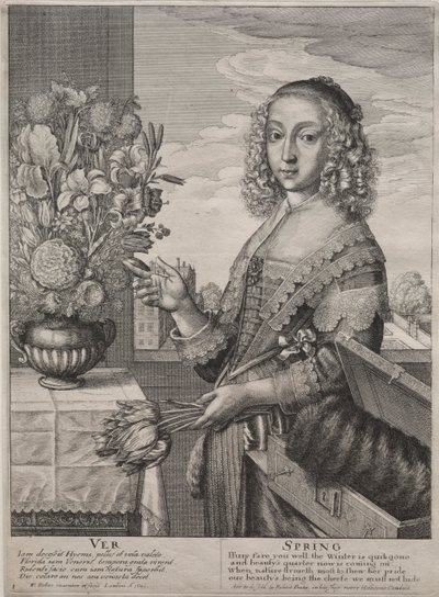 As Quatro Estações: Primavera, 1641. de Wenceslaus Hollar
