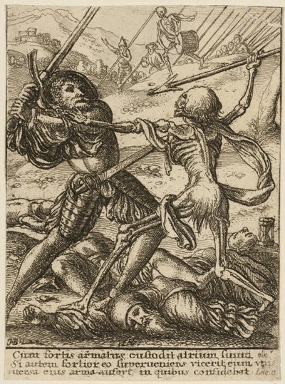 O Cavaleiro e a Morte, de A Dança da Morte de Wenceslaus Hollar