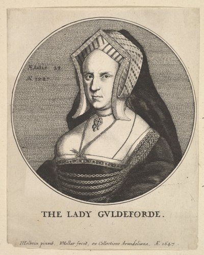 Lady Guldeforde Mary, Lady Guildford, 1647. de Wenceslaus Hollar