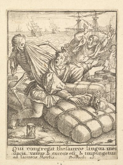 O comerciante, da dança da morte, 1651. de Wenceslaus Hollar