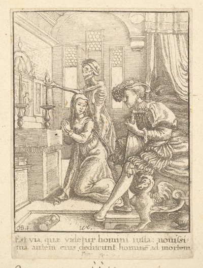 A Freira, da Dança da Morte, 1651. de Wenceslaus Hollar