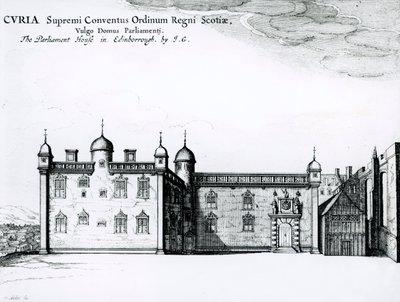 O Parlamento em Edimburgo (gravura) (foto bundw) de Wenceslaus Hollar