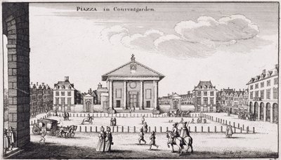 A Piazza em Covent Garden, 1647 de Wenceslaus Hollar