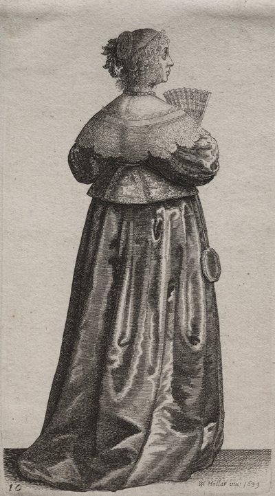 Os vários hábitos das mulheres inglesas, da nobreza às mulheres do campo ..., 1639. de Wenceslaus Hollar