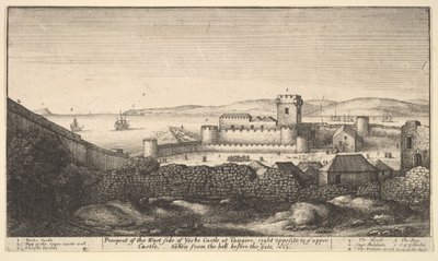 O lado oeste do Castelo de Yorke, 1669. de Wenceslaus Hollar