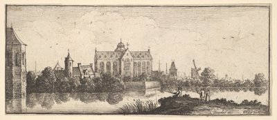 A igreja pela água, 1625-77. de Wenceslaus Hollar