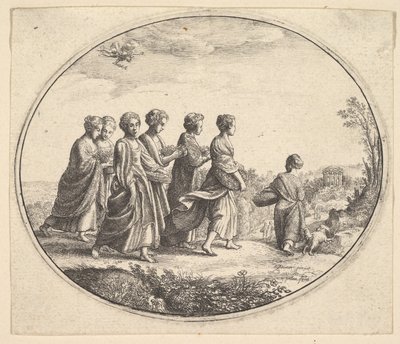 As filhas de Aglaura Mercury e Herse, ca. 1646 de Wenceslaus Hollar