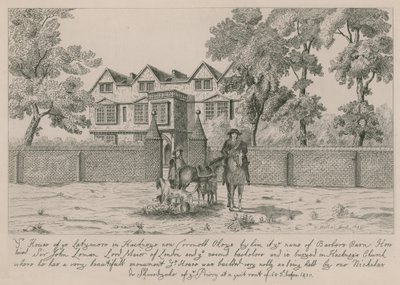 A casa do Latymere em Hackney de Wenceslaus Hollar