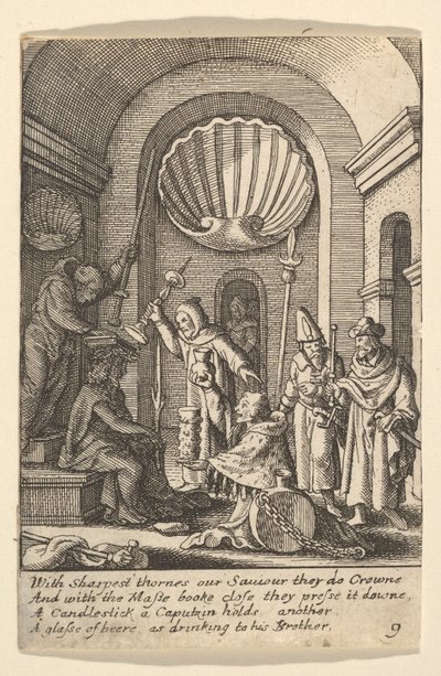 A zombaria de Cristo, 1625-77. de Wenceslaus Hollar