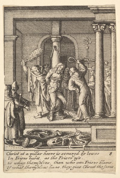 O flagelo, 1625-77. de Wenceslaus Hollar
