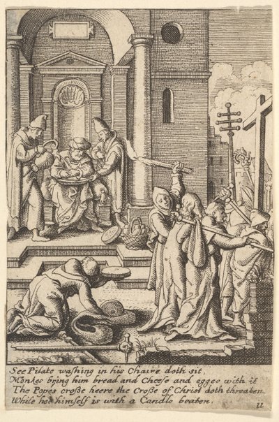 A lavagem das mãos, 1625-77 de Wenceslaus Hollar
