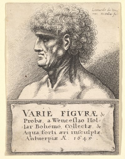 Página de título de várias figuras também corretamente, 1645. de Wenceslaus Hollar