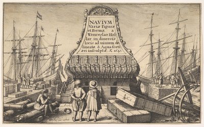 Página de rosto: Dutch Ships, 1647. de Wenceslaus Hollar