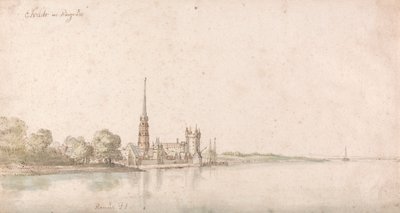 Vista de Eltville no Reno de Wenceslaus Hollar