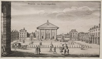 Vistas de Londres: A Piazza em Covent Garden. de Wenceslaus Hollar