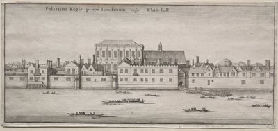 Vistas de Londres: Whitehall do rio. de Wenceslaus Hollar