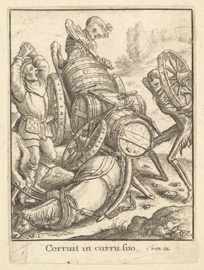 Waggoner, da Dança da Morte, 1651. de Wenceslaus Hollar