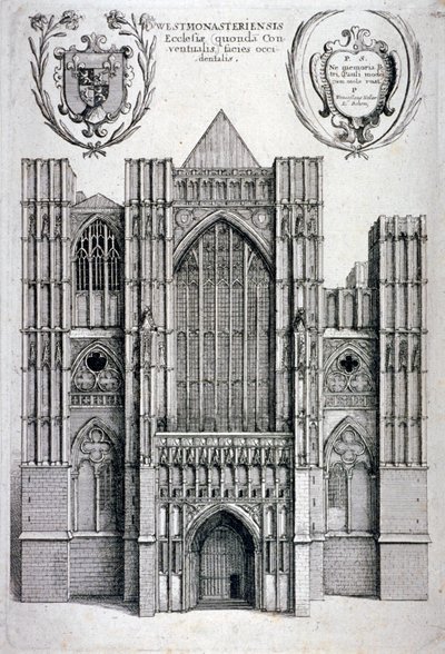 Abadia de Westminster, Londres, c1650 de Wenceslaus Hollar
