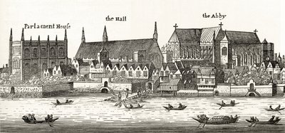 Westminster em 1647, de &39;London Pictures: desenhado com caneta e lápis&39;, pelo Rev. Richard Lovett, publicado em 1890 de Wenceslaus Hollar