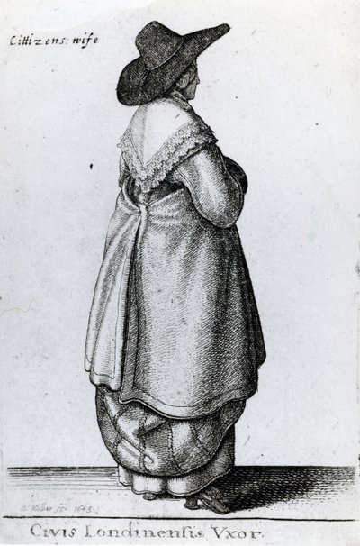 Esposa de um cidadão de Londres, 1643 de Wenceslaus Hollar