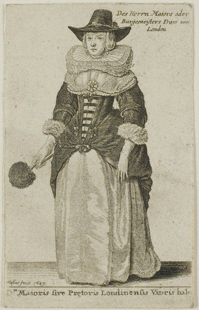 Esposa do prefeito de Londres de Wenceslaus Hollar