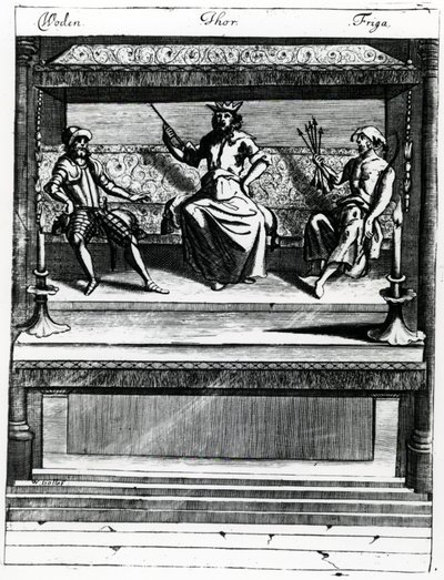 Woden, Thor e Friga de Wenceslaus Hollar
