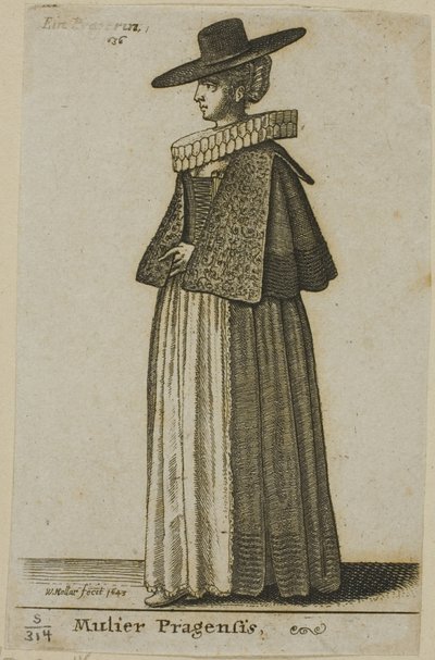 Mulher de Praga de Wenceslaus Hollar