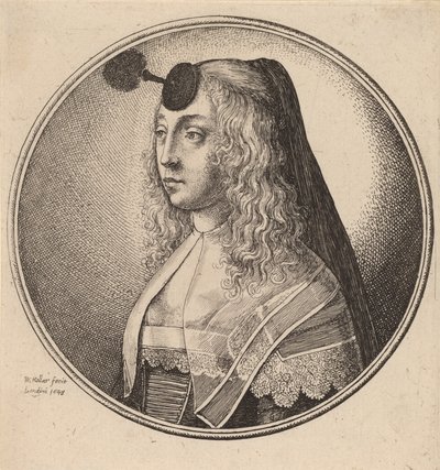 Mulher de Antuérpia, 1643. de Wenceslaus Hollar