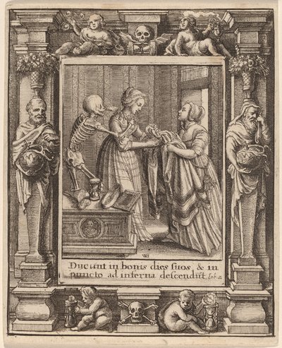 Noiva de Wenceslaus Hollar after Hans Holbein the Younger after Abraham van Diepenbeeck