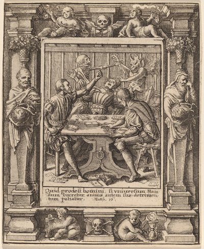 Jogadoras de Wenceslaus Hollar after Hans Holbein the Younger after Abraham van Diepenbeeck