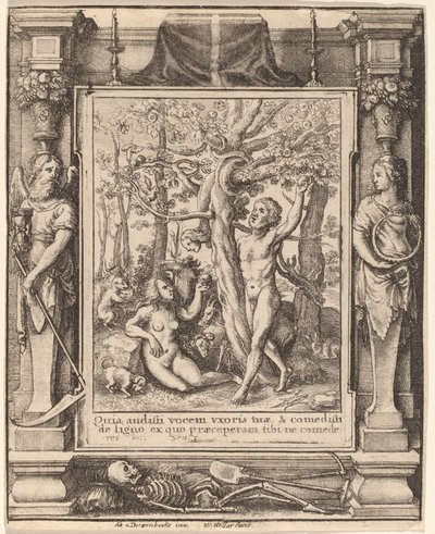 Jardim do Eden de Wenceslaus Hollar after Hans Holbein the Younger after Abraham van Diepenbeeck
