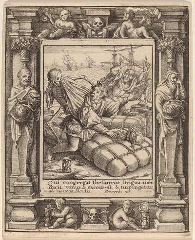 Comerciante de Wenceslaus Hollar after Hans Holbein the Younger after Abraham van Diepenbeeck