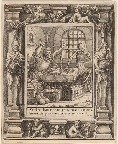 Avarenta de Wenceslaus Hollar after Hans Holbein the Younger after Abraham van Diepenbeeck