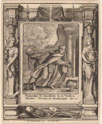 Monja de Wenceslaus Hollar after Hans Holbein the Younger after Abraham van Diepenbeeck